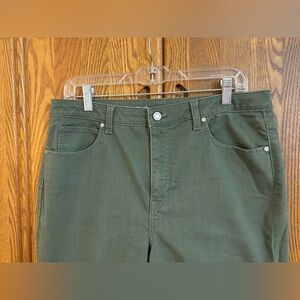 Talbots Flawless High Waist Straight Leg Olive Jeans